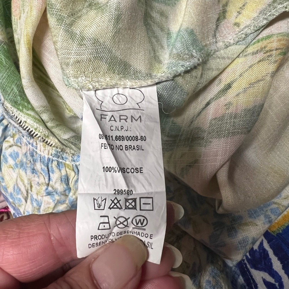 Farm Rio Anthropologie Macaw Flight Maxi Dress Sz S US 4 - Picture 8 of 10